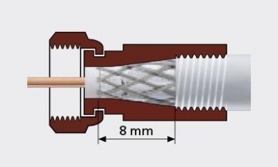 Разъем резьбовой Lans F113-55 (7мм) Разъем резьбовой Lans F113-55 (7мм)